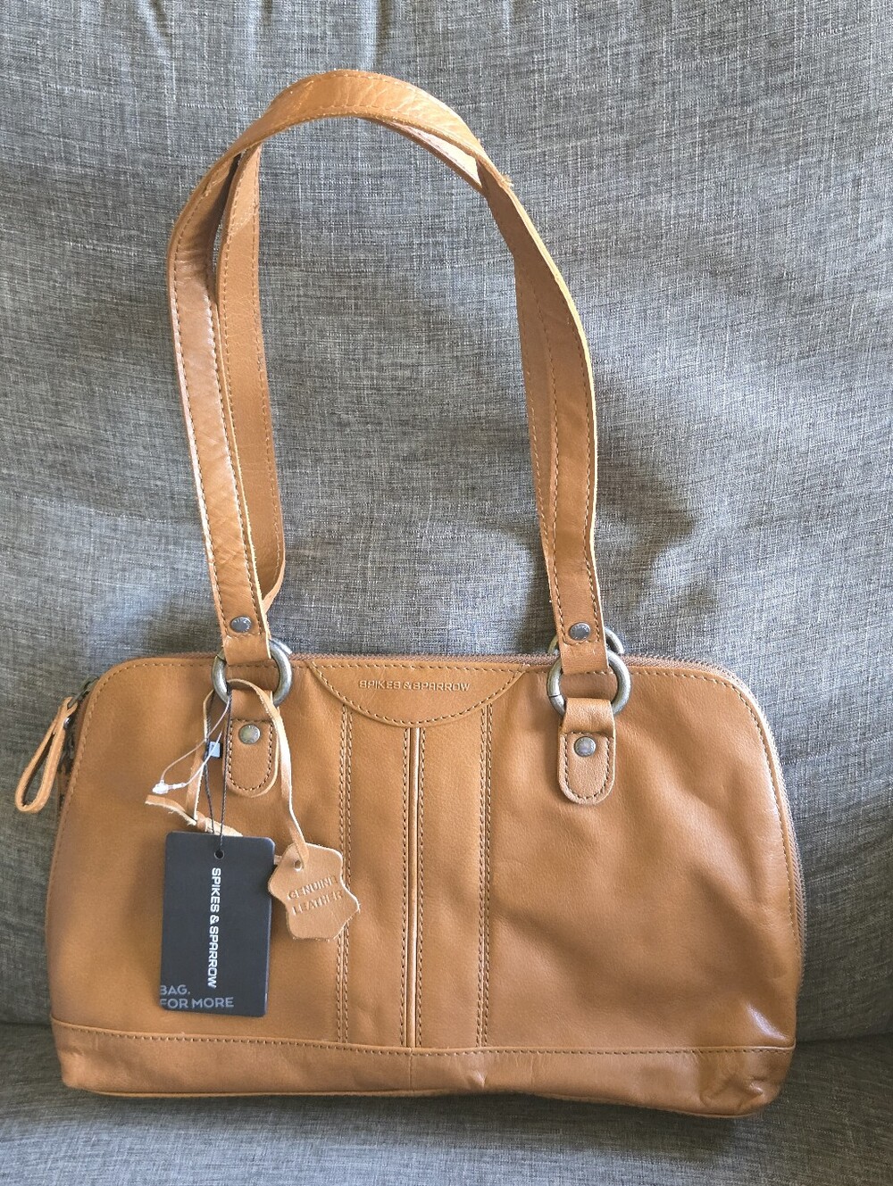 Spike and Sparrow Tan Brown Leather Bag Netherlands